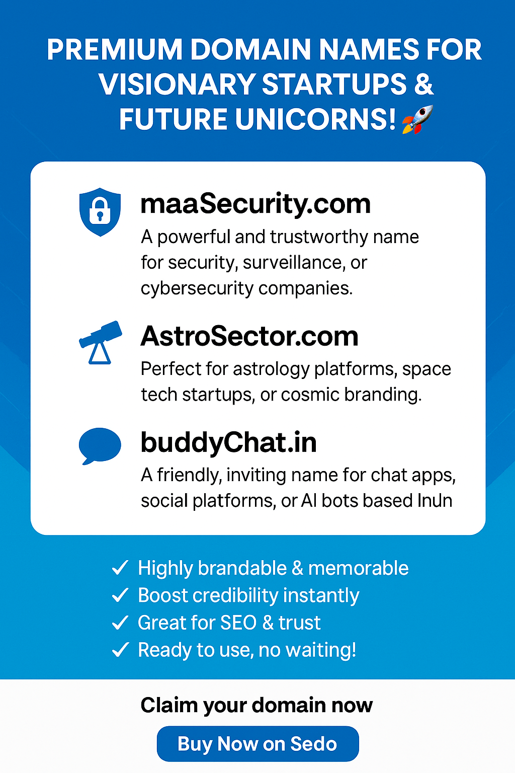 Premium Domains for Startups
